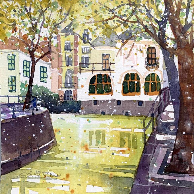 Painting NO.  2405  THE HAGUE  SMIDSWATER by Thurnherr Edith | Painting Subject matter Urban Watercolor