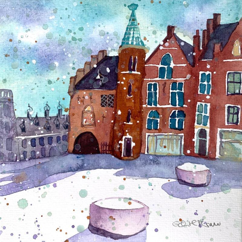 Painting NO.  2409  THE HAGUE  PLAATS by Thurnherr Edith | Painting Subject matter Watercolor Urban