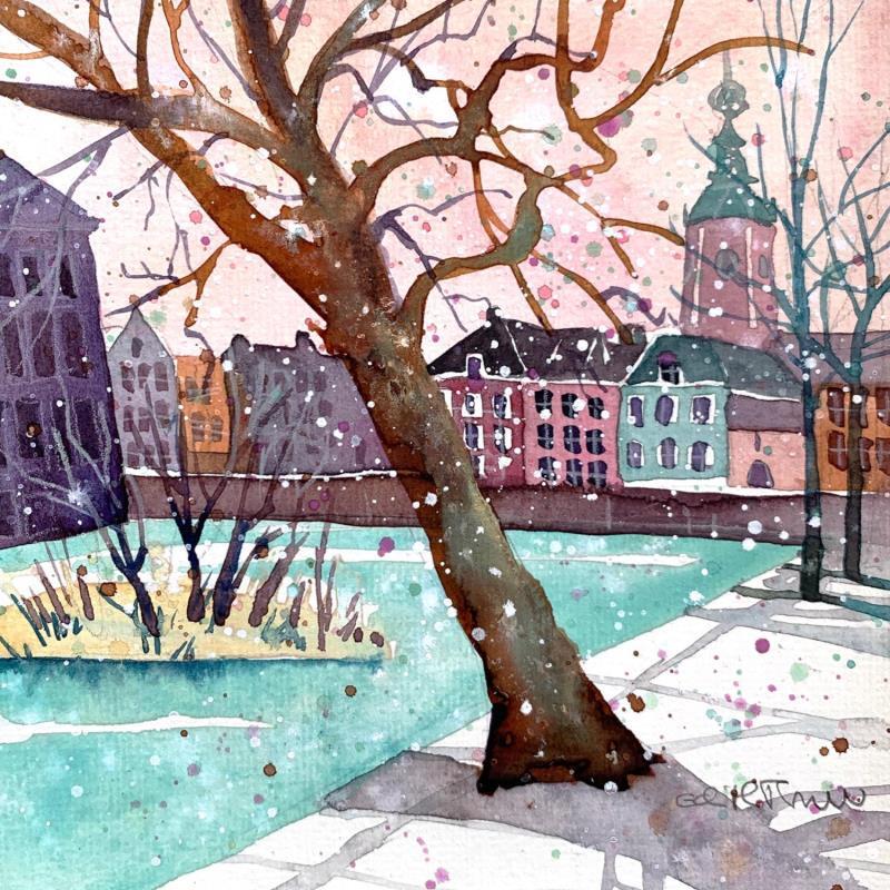 Painting NO.  2413  THE HAGUE  HOFVIJVER by Thurnherr Edith | Painting Subject matter Watercolor Urban
