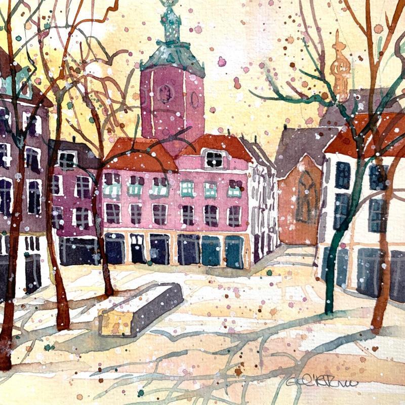 Painting NO.  2414  THE HAGUE  GROTE MARKT by Thurnherr Edith | Painting Subject matter Urban Watercolor