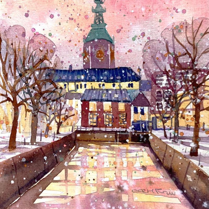 Painting NO.  2415 THE HAGUE  PRINSESSEWAL by Thurnherr Edith | Painting Subject matter Urban Watercolor