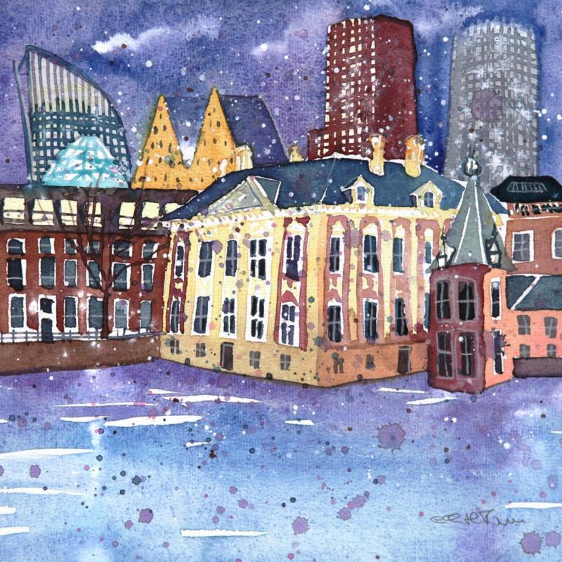 Painting NO.  2416  THE HAGUE  MAURITSHUIS by Thurnherr Edith | Painting Subject matter Watercolor Pop icons, Urban