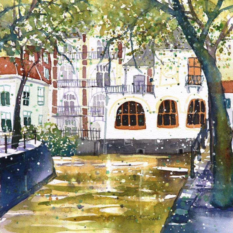 Painting NO.  2419 THE HAGUE  SMIDSWATER by Thurnherr Edith | Painting Subject matter Watercolor Pop icons, Urban