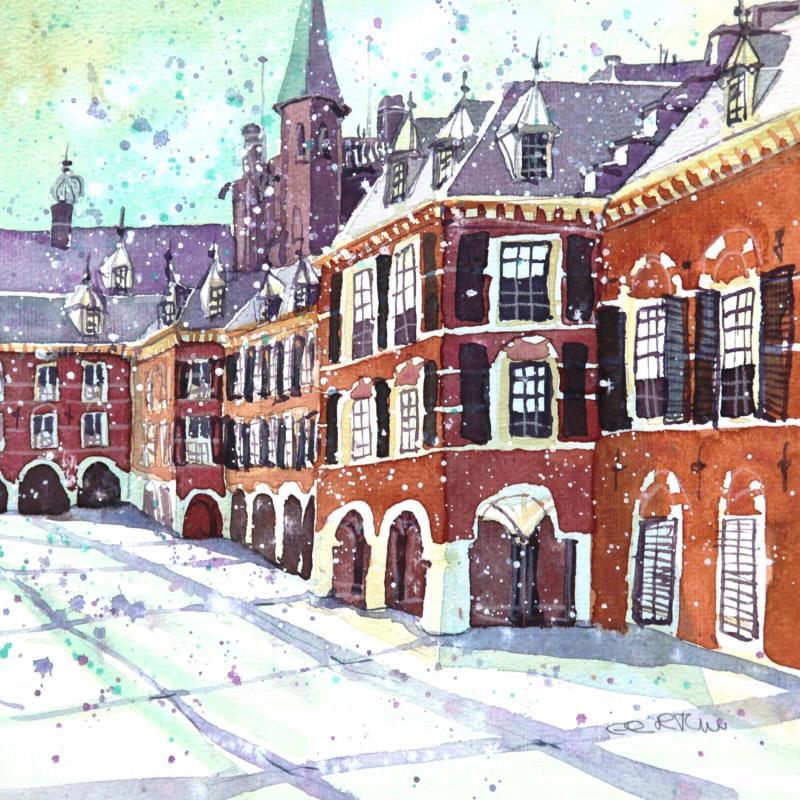 Painting NO.  2422  THE HAGUE  BINNENHOF by Thurnherr Edith | Painting Subject matter Watercolor Pop icons, Urban