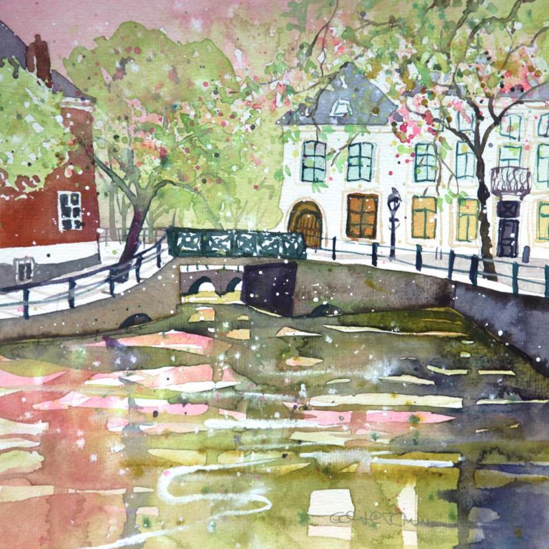 Painting NO.  2423 THE HAGUE  HOOIGRACHT by Thurnherr Edith | Painting Subject matter Urban Watercolor