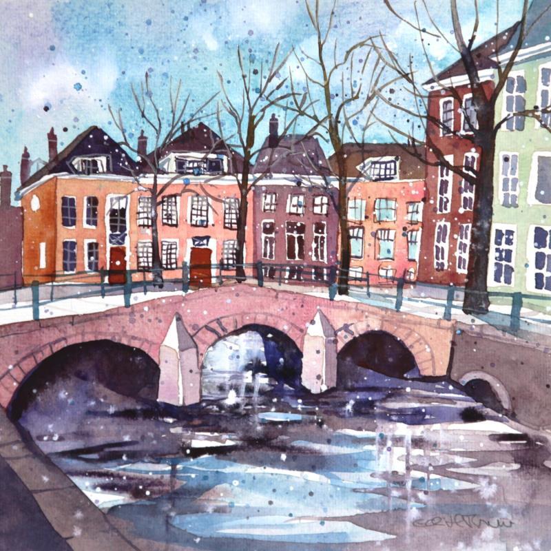 Painting NO.  2425  THE HAGUE  SMIDSWATER by Thurnherr Edith | Painting Subject matter Watercolor Pop icons, Urban