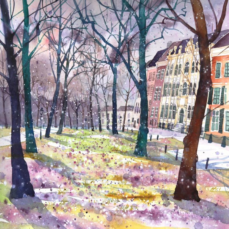 Painting NO.  2431  THE HAGUE  LANGE VOORHOUT SPRING by Thurnherr Edith | Painting Subject matter Watercolor Urban