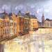 Painting NO.  2435 THE HAGUE  HOFVIJVER by Thurnherr Edith | Painting Subject matter Urban Watercolor