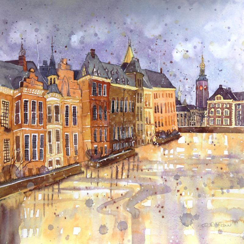 Painting NO.  2435 THE HAGUE  HOFVIJVER by Thurnherr Edith | Painting Subject matter Watercolor Urban