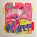 Gemälde P. Pink von Molla Nathalie  | Gemälde Pop-Art Pop-Ikonen Acryl Posca