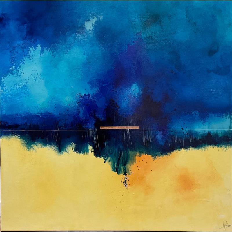 Painting Abstraction #1944 by Hévin Christian | Painting Abstract Minimalist Oil Acrylic Pastel