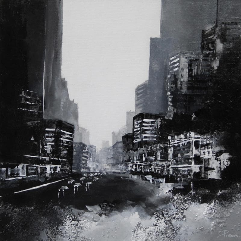 Painting Stitre by Pienon Cyril | Painting Figurative Landscapes Urban Acrylic