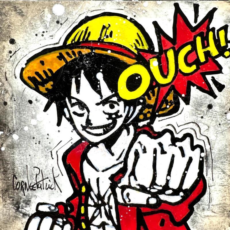 Painting Luffy, Ouch! by Cornée Patrick | Painting Pop-art Cinema Pop icons Graffiti Oil