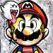 Gemälde Super Mario et les BOOs von Cornée Patrick | Gemälde Pop-Art Porträt Kino Pop-Ikonen Graffiti Öl