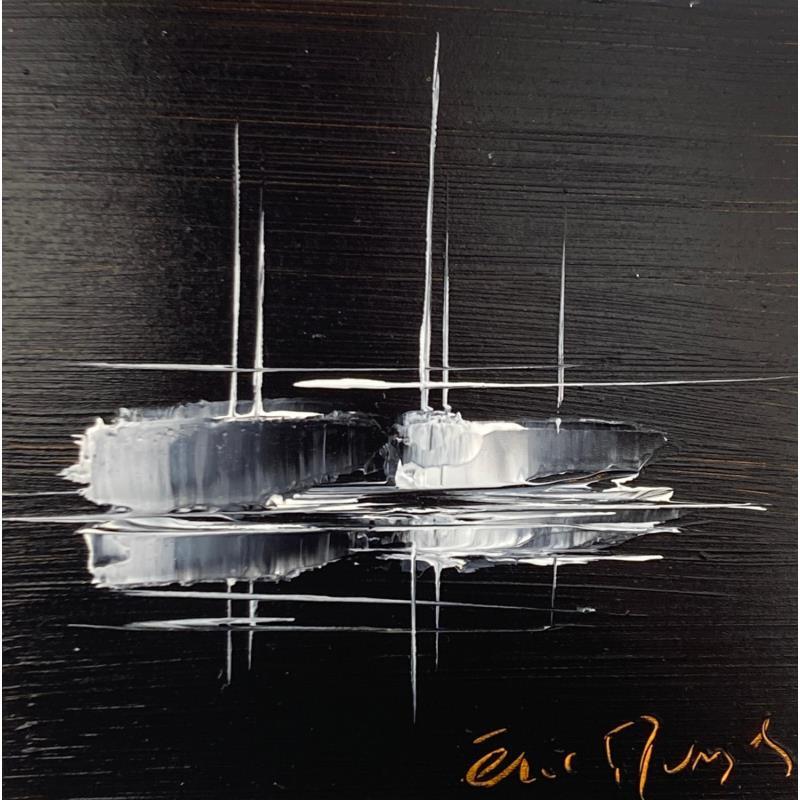Painting En noir et blanc by Munsch Eric | Painting Figurative Marine Oil Acrylic