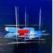 Gemälde Bleu Royal von Munsch Eric | Gemälde Figurativ Marine Öl Acryl