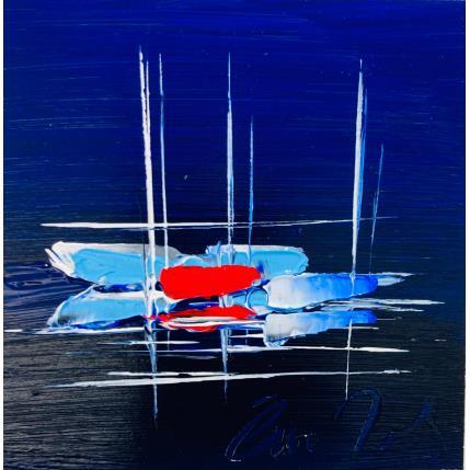 Painting Bleu Royal by Munsch Eric | Painting Figurative Acrylic, Oil Marine