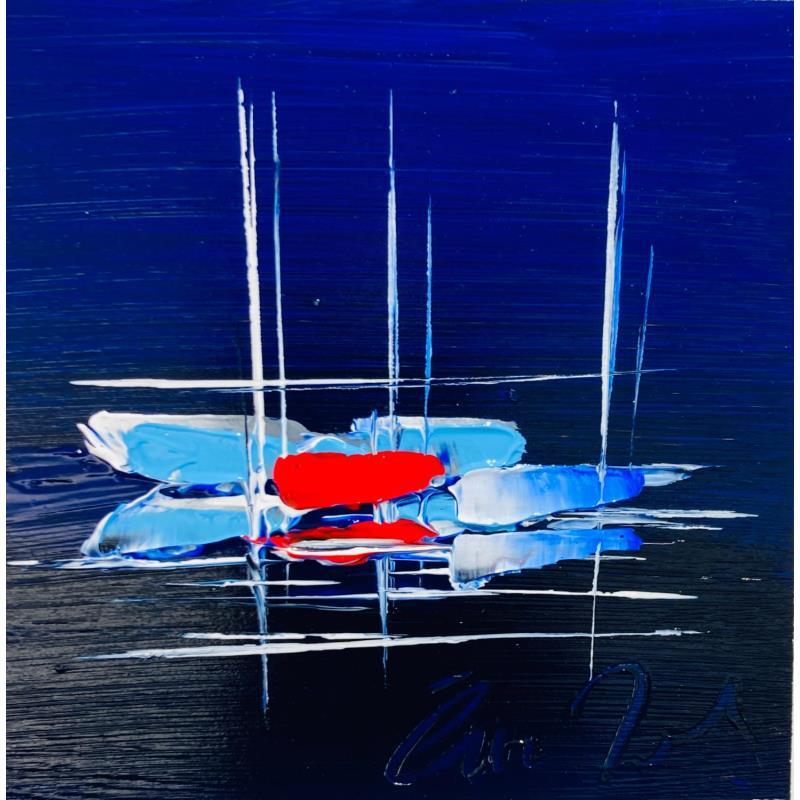 Painting Bleu Royal by Munsch Eric | Painting Figurative Marine Oil Acrylic
