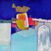Gemälde Petites douceurs von Lau Blou | Gemälde Abstrakt Landschaften Acryl Collage Blattgold