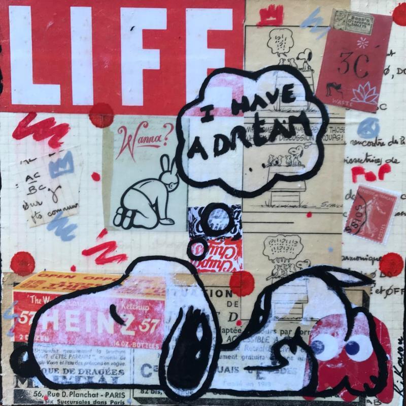 Painting Snoopy life by Kikayou | Painting Pop-art Acrylic, Gluing, Graffiti Pop icons
