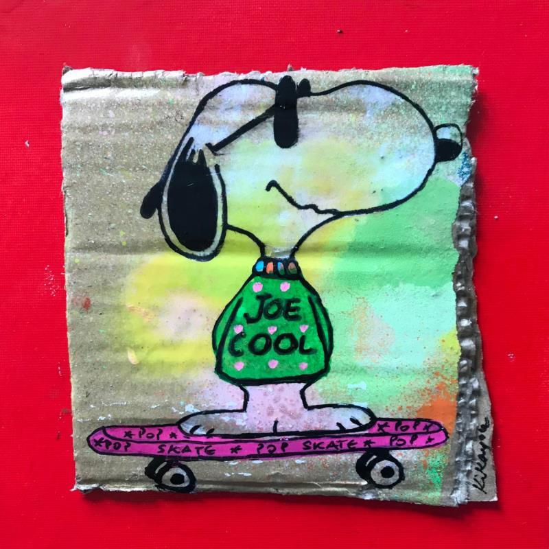Peinture Snoopy skate par Kikayou | Tableau Pop-art Acrylique, Collage, Graffiti Icones Pop