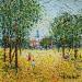 Peinture Mon petit village  par Dessapt Elika | Tableau Impressionnisme Acrylique Sable