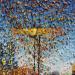 Gemälde Une belle nuit à Notre-Dame von Dessapt Elika | Gemälde Impressionismus Acryl Sand
