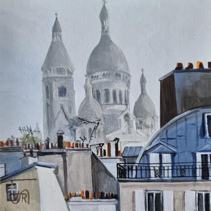 Peinture Montmartre is near par Rasa | Tableau Figuratif Urbain Acrylique