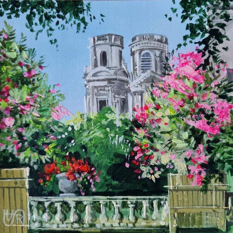 Painting The magic of the Luxembourg gardens by Rasa | Painting Figurative Acrylic Urban
