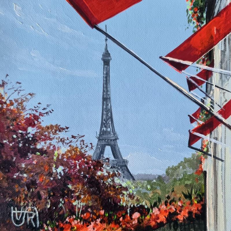 Painting Beautiful day in Paris by Rasa | Painting Figurative Acrylic Urban