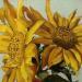 Painting Tournesols by Parisotto Alice | Painting Figurative Pop icons Nature Still-life Oil