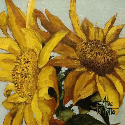 Painting Tournesols by Parisotto Alice | Painting Figurative Oil Nature, Pop icons, Still-life