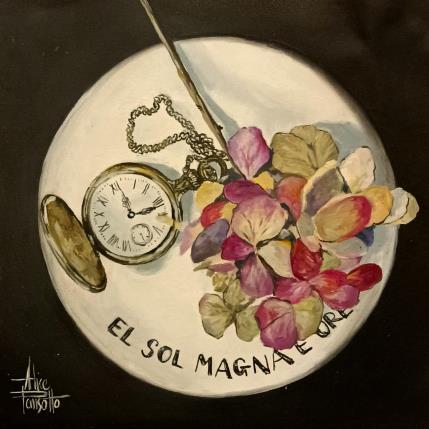 Gemälde El sol magna e ore von Parisotto Alice | Gemälde Figurativ Öl Alltagsszenen, Gesellschaft, Stillleben