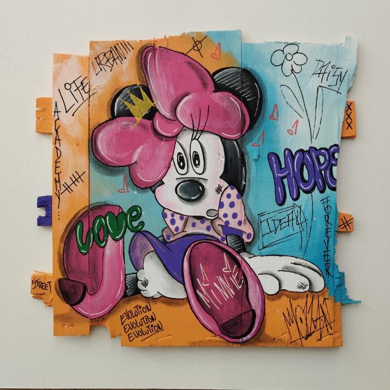 Painting Minnie by Molla Nathalie  | Painting Pop-art Pop icons Wood Acrylic Posca