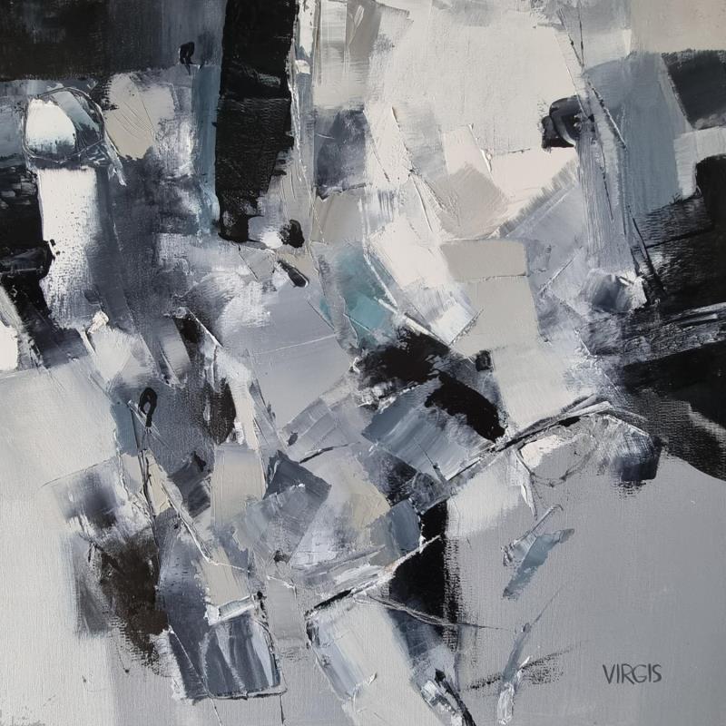 Painting Sixty six shades of grey by Virgis | Painting Abstract Oil Minimalist
