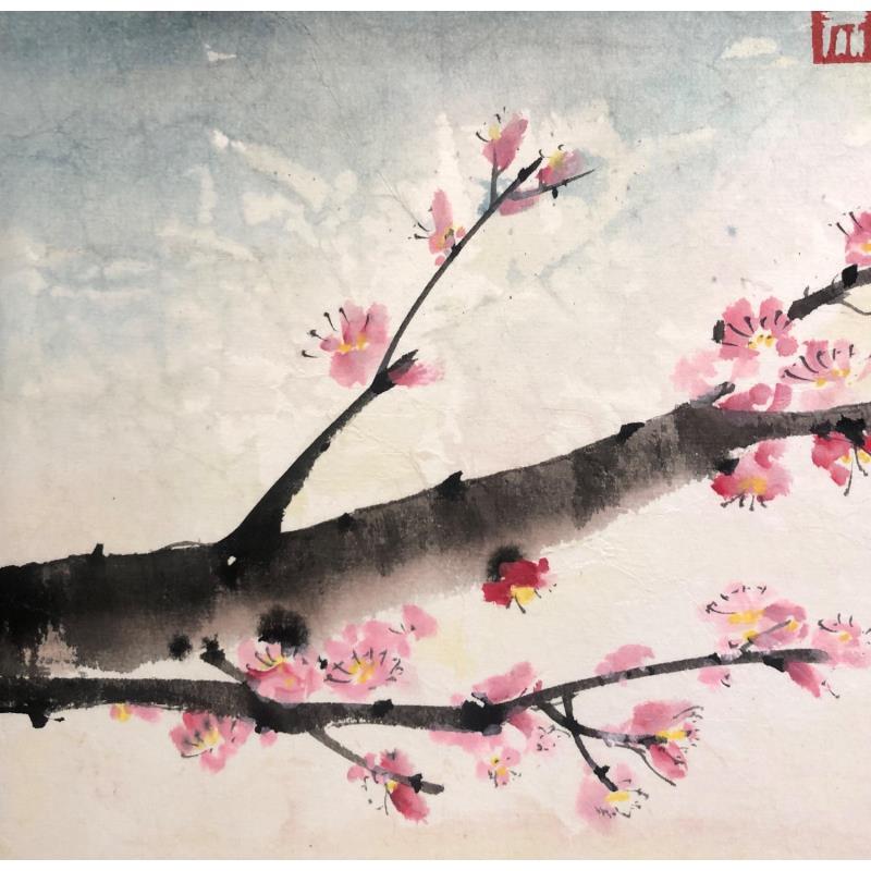 Painting Sakura Dream by De Giorgi Mauro | Painting Figurative Nature Ink