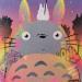 Gemälde Totoro von Kedarone | Gemälde Pop-Art Pop-Ikonen Graffiti Acryl
