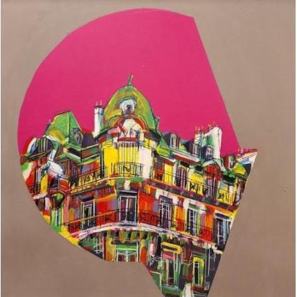 Peinture Derrière la fenêtre, nos propres rêveries par Anicet Olivier | Tableau Figuratif Acrylique, Pastel Architecture, Urbain