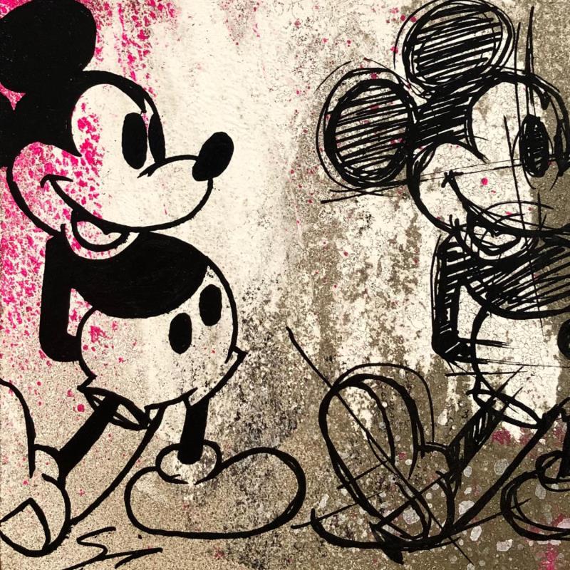 Painting REAL MICKEY by Mestres Sergi | Painting Pop-art Pop icons Graffiti Acrylic