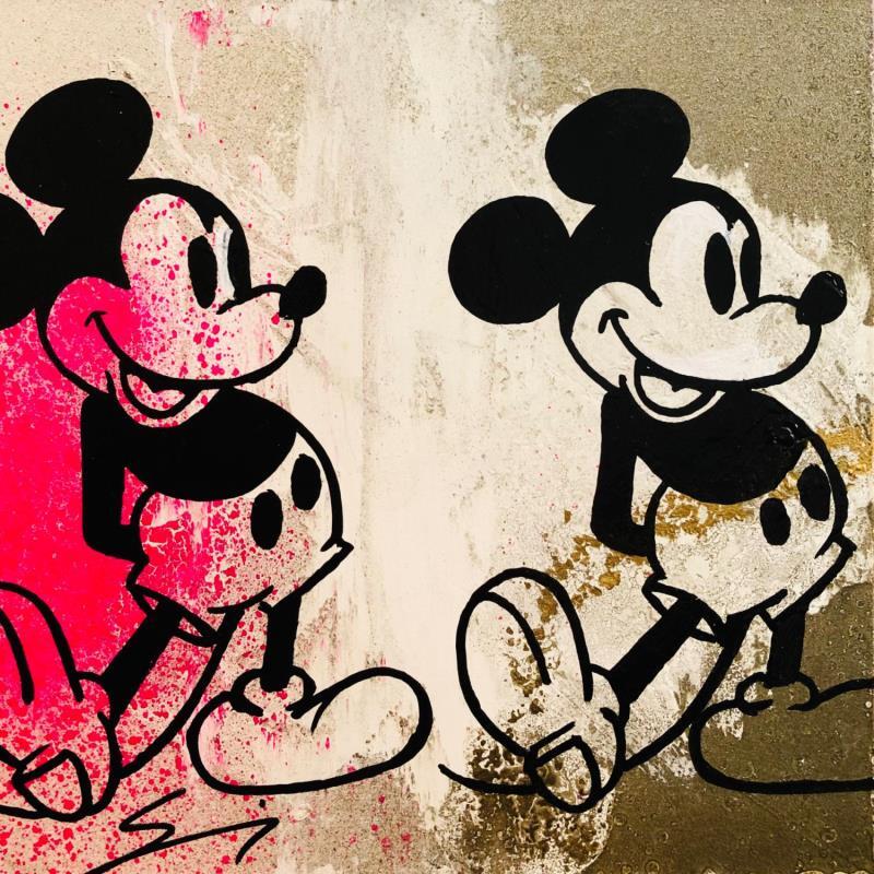 Peinture 2 MICKEYS par Mestres Sergi | Tableau Pop-art Icones Pop Graffiti Acrylique