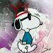 Painting SNOOPY THE REAL KING by Mestres Sergi | Painting Pop-art Pop icons Graffiti Acrylic