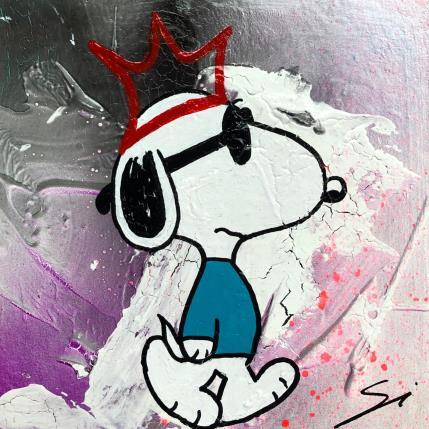 Painting SNOOPY THE REAL KING by Mestres Sergi | Painting Pop-art Acrylic, Graffiti Pop icons