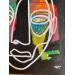 Painting triple face by Detovart | Painting Figurative Portrait Acrylic