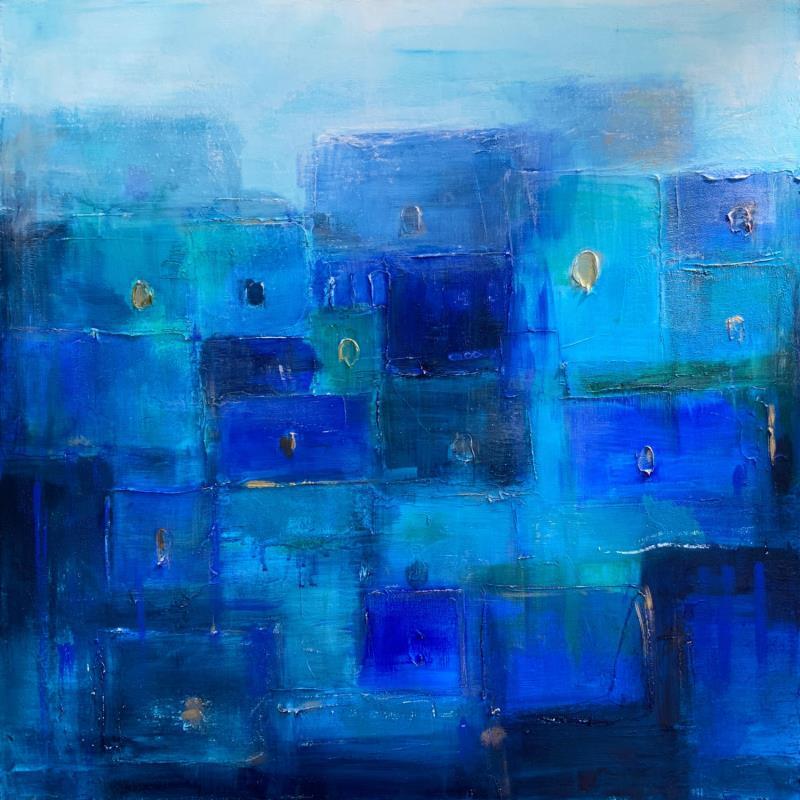 Peinture Blue world par Solveiga | Tableau Acrylique