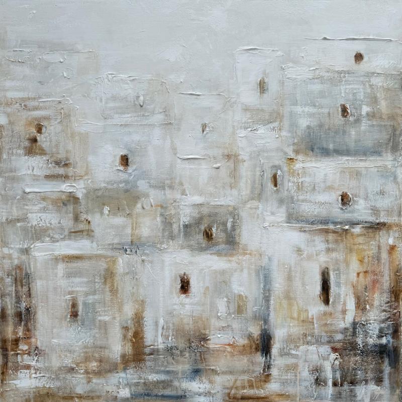 Peinture Maroc blanc par Solveiga | Tableau Acrylique