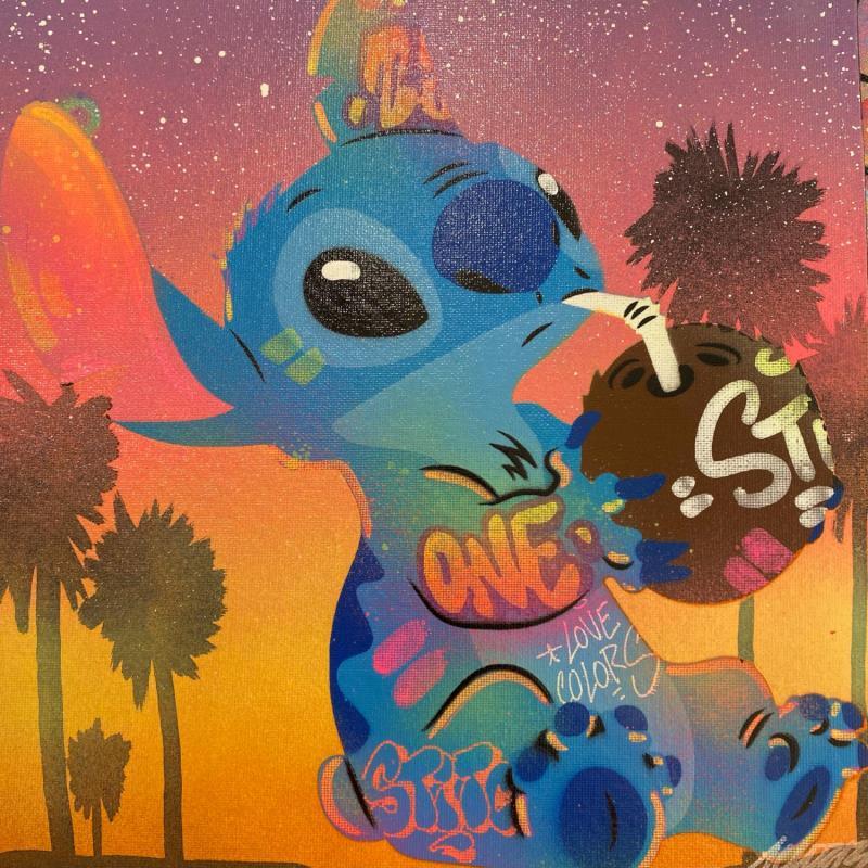 Gemälde Stitch Coco nut von Kedarone | Gemälde Pop-Art Pop-Ikonen Graffiti Acryl