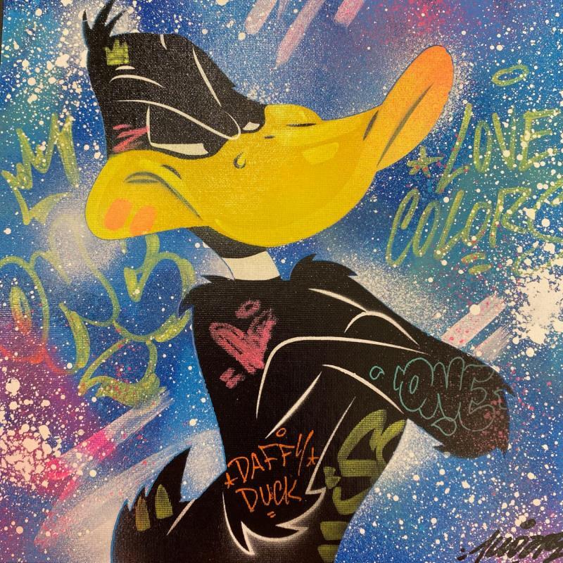 Painting Daffy Duck by Kedarone | Painting Pop-art Pop icons Graffiti Acrylic