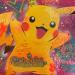 Peinture Hello Pikachu par Kedarone | Tableau Pop-art Icones Pop Graffiti Acrylique