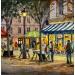Peinture Montmartre, les cafés des peintres par Decoudun Jean charles | Tableau Figuratif Urbain Aquarelle