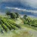 Peinture L'orage a épargné la vigne par Abbatucci Violaine | Tableau Figuratif Aquarelle